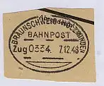 BRAUNSCHWEIG-HOLZMINDEN Zug 0334 7.12.48 auf Bf.-Stück