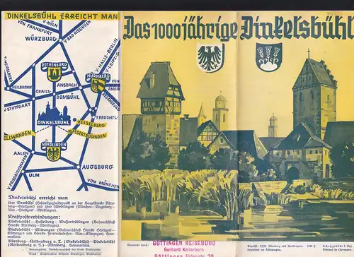 "Das 1000jährige Dinkelsbühl" Werbeprospekt 1938
