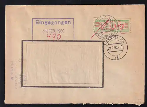 ZKD-Marke 20 Pfg. auf Fensterbrief