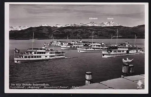 Die neue deutsche Bodenseeflottille "Deutschland", "Augsburg", "Ravensburg", "Baden"