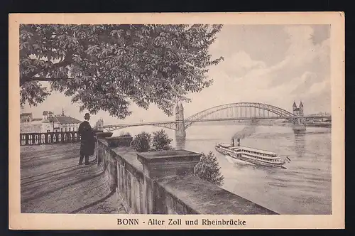 Bonn Alter Zoll und Rheinbrücke, Marken entgfernt
