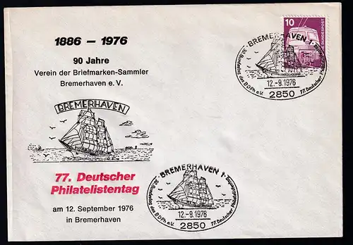 BREMERHAVEN 1 2850 30. Bundestag des BDPh e.V. 77. Deutscher Philatelistentag 