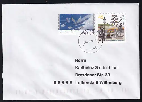 50 Jahre Deutscher Musikrat und Viktualienmarkt München auf Brief
