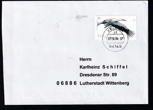 Bedrohte Tierarten (V)-Weißstorch auf Brief