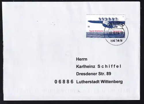 Tag der Briefmarke 2004 auf Brief