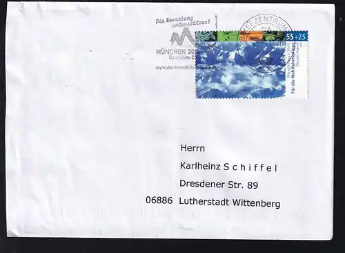 Wohlfahrt 2004-Wunderbare Welt 55+25 C. auf Brief