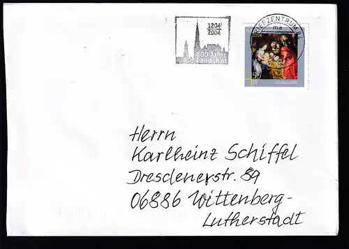 Weihnachten 2004)55+25 C. auf Brief