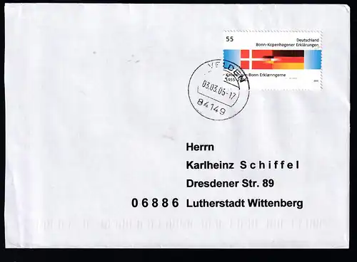 50 Jahre Bonn-Kopenhagener Erklärung auf Brief