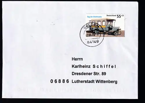 Tag der Briefmarke 2005 auf Brief