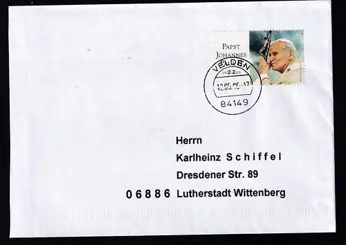 Tod von Papst Johannes Paul II auf Brief