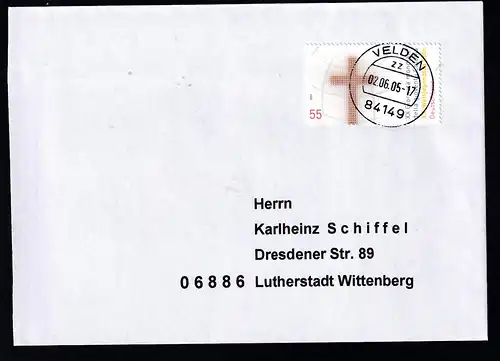 Weltjugendtag Köln 2005 auf Brief