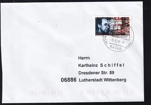 75. Geburtstag von Wolfgang Borchert auf Brief
