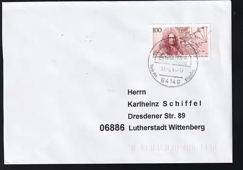 350. Geburtstag von Gottfried Wilhelm Leibniz auf Brief