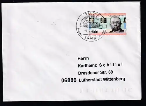 100. Todestag von Freiherr Ferdinand von Mueller auf Brief