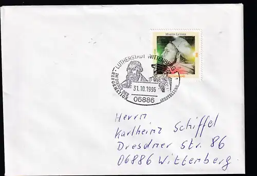 450. Todestag von Martin Luther auf Brief