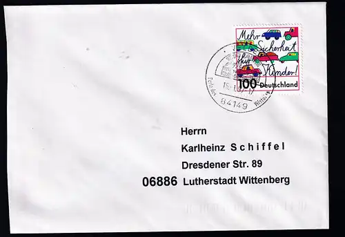 Mehr Sicherheit für Kinder im Straßenverkehr! auf Brief