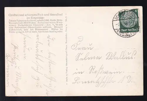 Strand- und Badeleben am "Filzteich" Neustädtel Erzgeb.