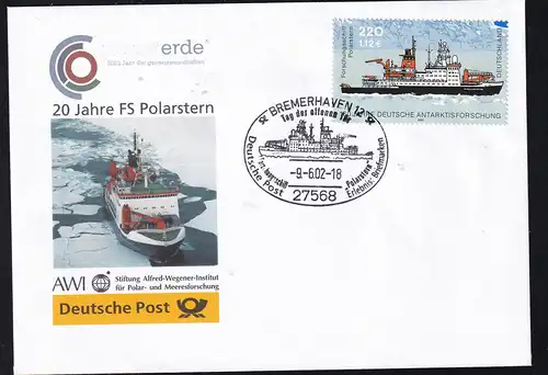 BREMERHAVEN 12 2768 Deutsche Pos Erlebnis Briefmarken  Tag der offenen Tür 