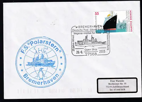 BREMERHAVEN 2768 Deutsche Post Erlebnis Briefmarken 25 Jahre Alfred-Wegener-Institut