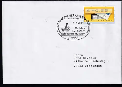 BREMERHAVEN 2768 Deutsche Post Erlebnis Briefmarken Aktionstag 30 Jahre Deutsches 