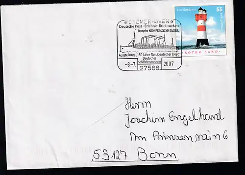 BREMERHAVEN 27568 Deutsche Post Erlebnis Briefmarken Dampfer KRONPRINZESSIN CECILIE 