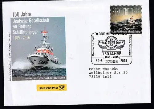 BREMERHAVEN 27568 Deutsche Post Erlebnis Briefmarken DIE SEENOTRETTER DGzRS 