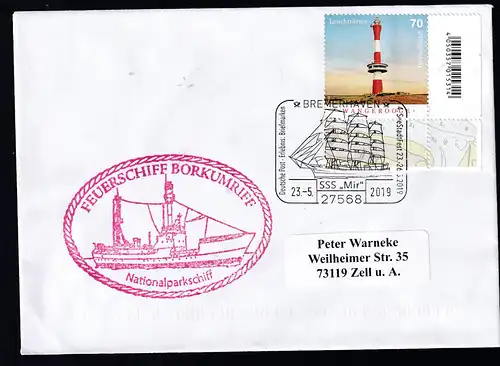 BREMERHAVEN 27568 Deutsche Post Erlebnis Briefmarken SeeStadtfest 23.-27.5.2019 