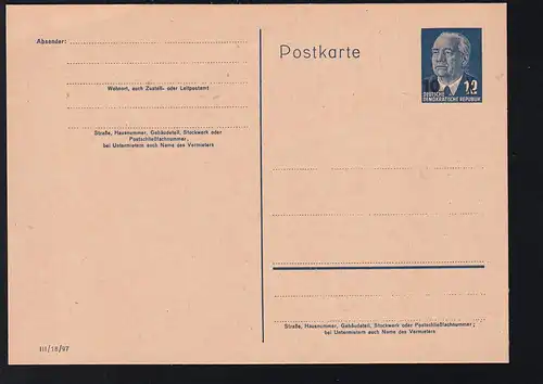 Wilhem Pieck 10 auf 12 Pfg.