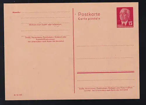 Wilhem Pieck 15 Pfg.