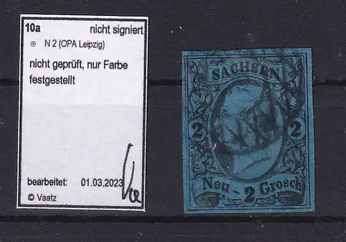 König Johann I 2 Ngr. mit Nummernstempel 2 (= OPA Leipzig)