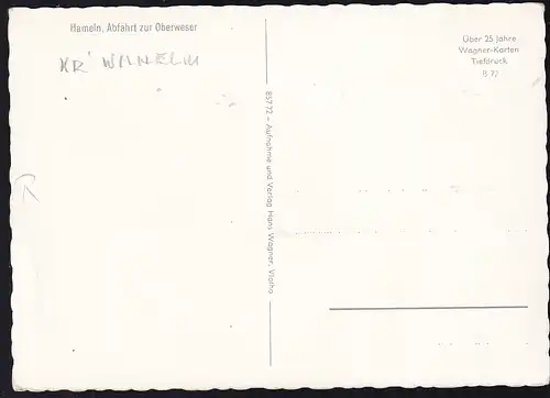 Dampfer "Kronprinz Wilhelm" Abfahrt in Hameln