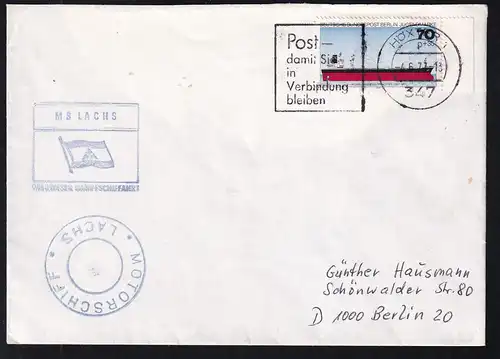 OSt. Höxter 4.6.71 + K2 MOTORSCHIFF LACHS auf Brief