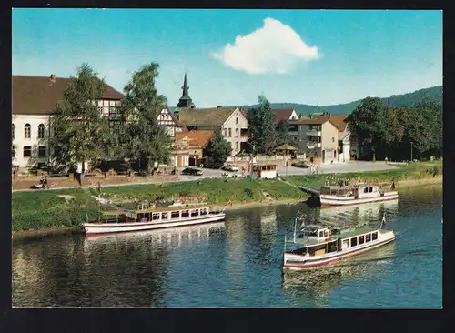 3 Motorschiffe vor Bodenwerder