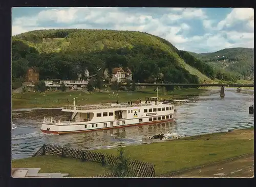 MS "Weserbergland" vor Karlshafen, Karte rs Haftspuren