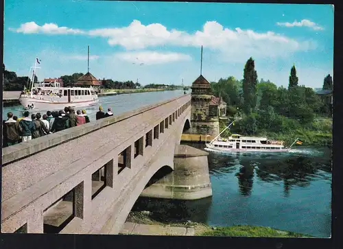 Minden (Westf.) Brücke des Mittellandkanal über die Weser