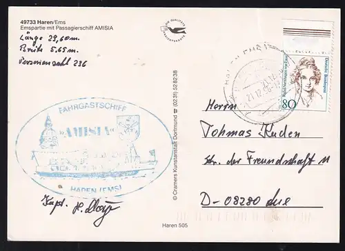 MS "Amisia" bei Haren/Ems