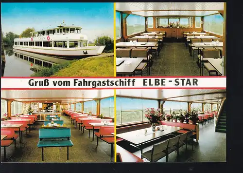Gruß vom Fahrgasrschiff Elbe-Star, 4 Bilder