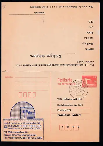 13. Mikroelektronik-Bauelemente-Symposium in Frankfurt (Oder) 8.-12.5.19889