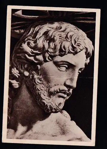 Theodor Heuss 1 F. (senkr. Paar) und 10 Fr. auf AK (Kopf des Christus) ab Wiebelskirchen 18.1.5