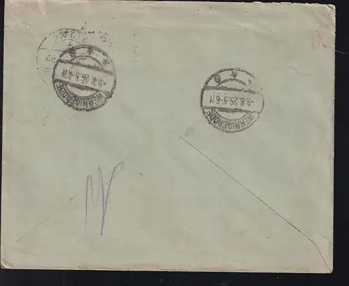 Wappen 15 Pfg.  auf Brief ab Oliva (Hansestadt Danzig) 7.8.25 nach Wernigerode a/Harz