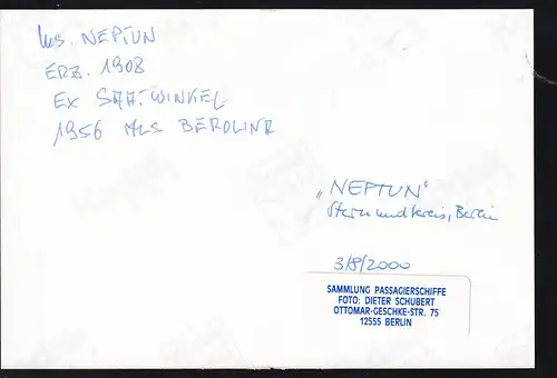 Foto MS "Neptun" ex MS "Saatwinkel"