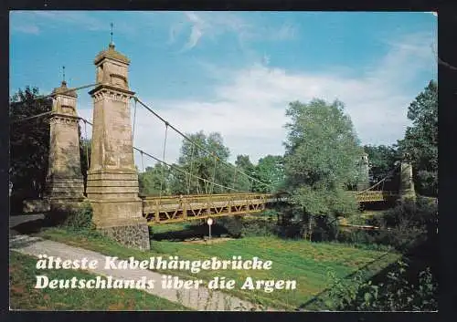 Langenargen a. B.Argenbrücke älteste Kabelhängebrücke Deutschlands
