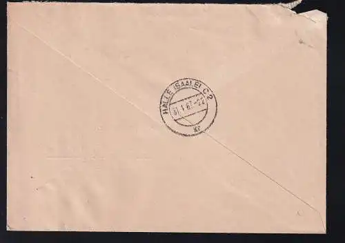 R4 Konsum-Genossenschaft Merseburg (Aue) e.G.m.b.H. 42 MERSEBURG ZKD auf Brief