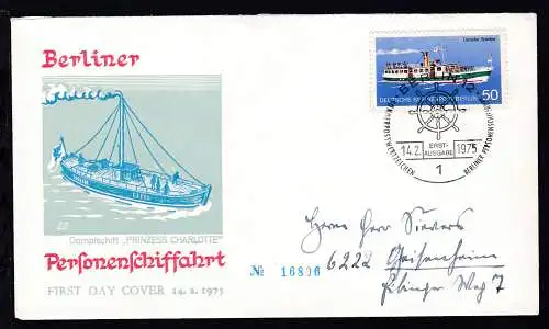 Dampfer "Sperber" auf FDC 
