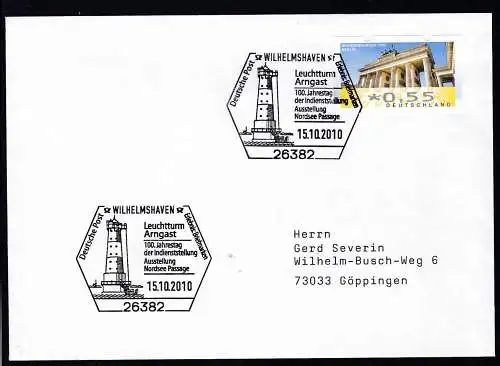 WILHELMSHAVEN 26382 Deutsche Post Erlebnis Briefmarken Leuchtturm Arnfast
