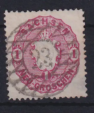 Wappen 1 Ngr. mit Nummernstempel 23 (= Rochlitz)