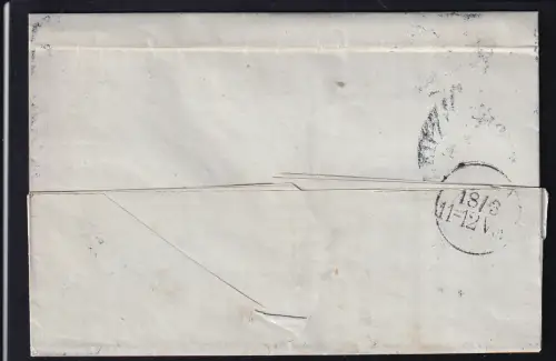König Friedrich August 3 Ngr. auf Brief mit Nummernstempel 11 + K2 ALTENBURG17 MAE 54 nach Berlin