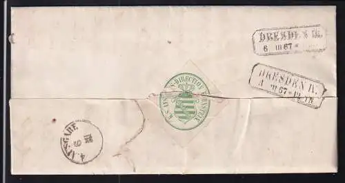 R3 HOHNSTEIN BEI STOLPEN 5.III.67 auf Dienstbrief der KS ANSTALTS-DIRECTION HOHNSTEIN 