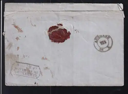 Wappen 1 Ngr. auf Brief mit Nummernstempel 70 + K2 LENGENFELD 19.X.65 nach Leipzig