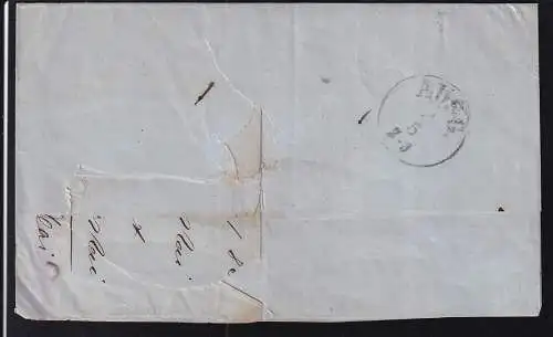 Wappen 1 Ngr. auf Brief mit Nummernstempel 70 + K2 LENGENFELD 19.X.65 nach Leipzig